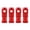 Red, variant on Tibvox 4pack Bicycles Tyre Valves Dust Caps Universal Valves Stem Caps Threaded Caps for Enhancing Air Retention