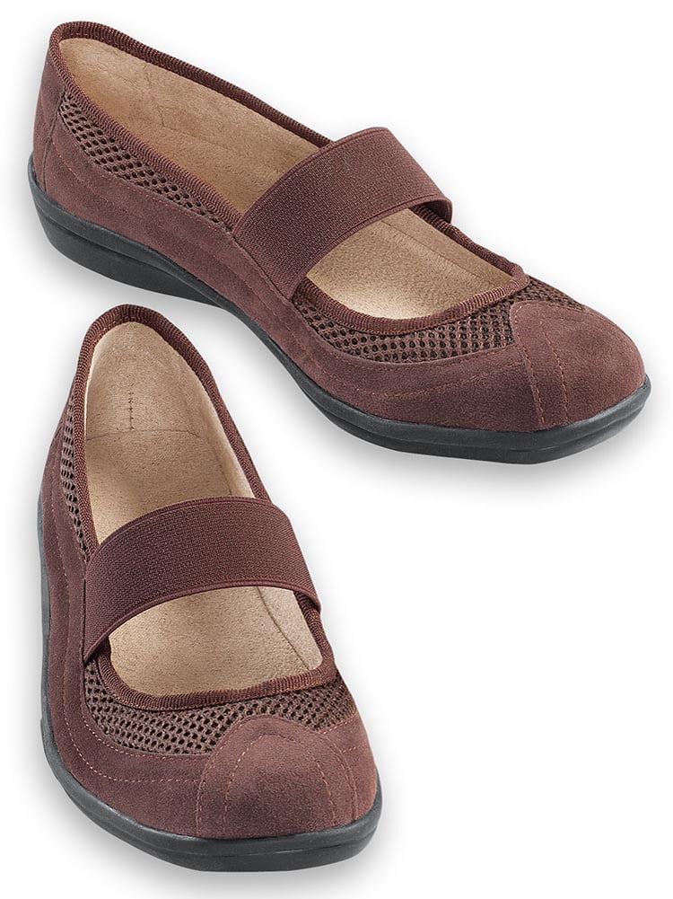 Comfortable SlipOn Mary Jane Shoes, Wide Width Easy On/Off Design