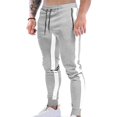 thumbnail image 4 of SDNall Mens Pants Men Color-Matching Pockets Zipper Pull Rope Fashion Casual Comfort Pants, 4 of 9