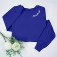 thumbnail image 2 of Penkiiy Mujer Mama Sweatshirt Casual Manga Larga Camisetas Cuello Tripulador Camisetas de Primavera 2025 Ropa Nueva XS Azul, 2 of 7
