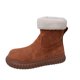 thumbnail image 1 of Zapatos para mujer, botas de nieve bajas para mujer, zapatos cálidos con forro polar añadido, zapatos para correr, botas vaqueras, 1 of 3