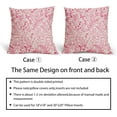 thumbnail image 5 of Hot Pink Fern Leaves Pillow Covers 18X18 Inch Plant Leaf Floral Pine Decorative Pillow Cases Vintage Botanical Spring Summer Throw Pillows Set of 2 Home Decor for Sofa Couch Porch Outdoor, 5 of 6