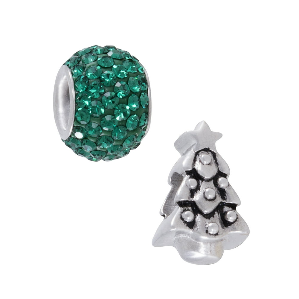 Hallmark Jewelry Crystal Accent Stainless Steel