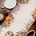 thumbnail image 2 of Fall Watercolor Table Runner, Autumn Thanksgiving Kitchen Dining Table Decoration for Home Party Decor 13x36 Inches, 2 of 9