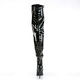 thumbnail image 4 of Pleaser Seduce-3000 Black Patent Fashion Stiletto Zip Over The Knee Boots 7, 4 of 5