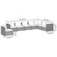 thumbnail image 4 of vidaXL 8 Piece Garden Lounge Set with Cushions Poly Rattan Brown, 4 of 5