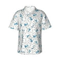 thumbnail image 2 of Xecao Scarf Bear print Hawaiian shirt - a stylish short-sleeve button-down for men, perfect for casual beach and tropical outings., 2 of 9