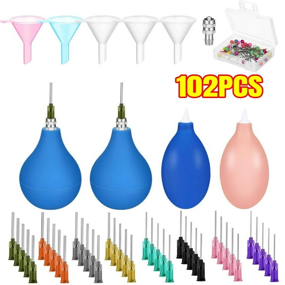 102 PACK Pottery Tools Supplies Slip Trailing Bottles Ceramics Glaze Applicator Precision Tips Applicator for Pottery Bottles Glaze