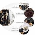thumbnail image 6 of Vintage Black Floral Waterproof Fabric Shower Curtain,Spring Seasonal Botanical Blooms Waterproof Fabric Shower Curtain for Bathroom Curtains Bathtubs Shower Curtains with 12 Hooks Small 36x72in, 6 of 8