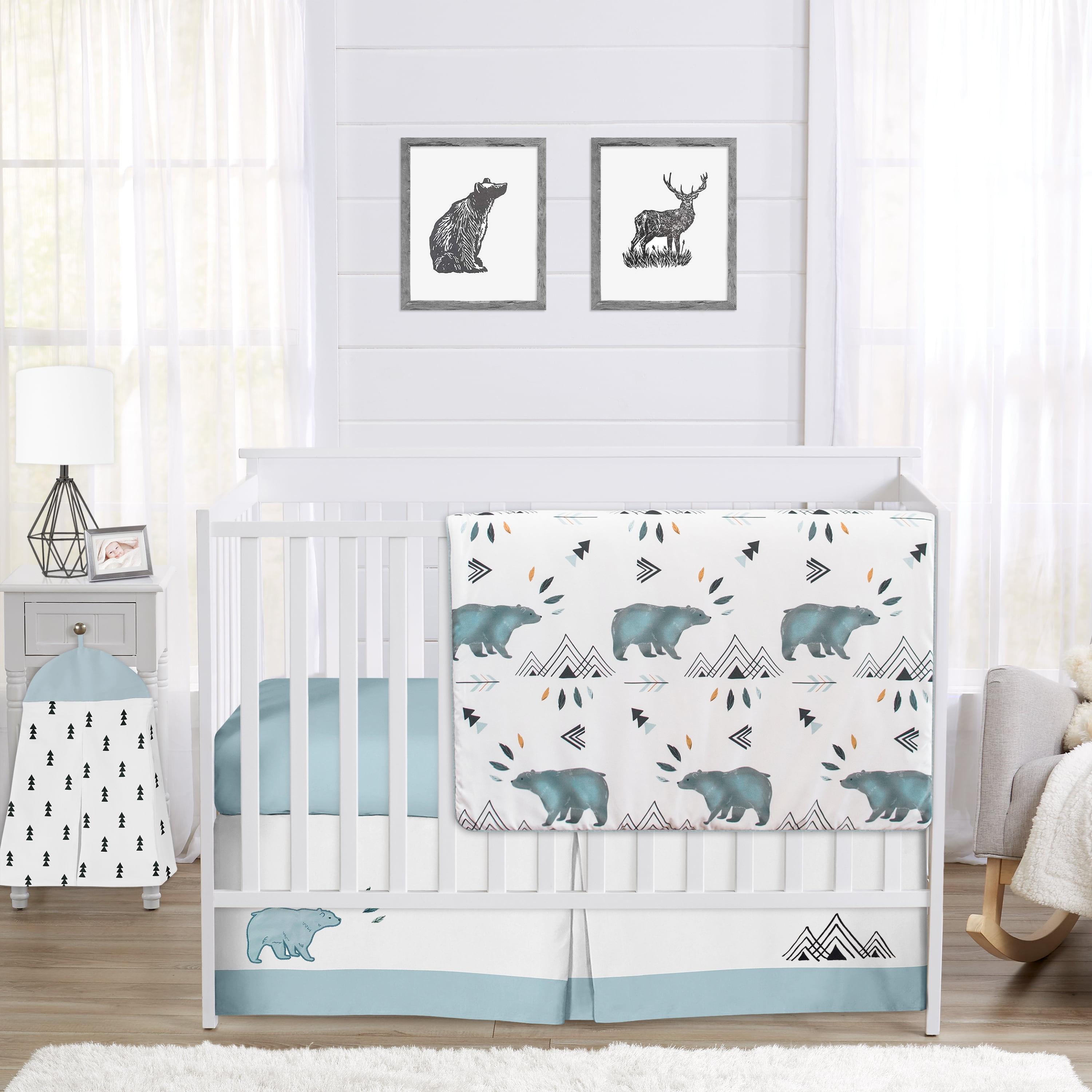 Vintage Airplane Red And Blue Piece Crib Bedding Set By Sweet Jojo Designs 