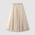 thumbnail image 1 of Vedolay Fringe Skirt Women's Flowy Handkerchief Hemline Midi Skirt,Beige One Size, 1 of 5