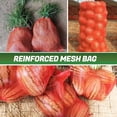thumbnail image 5 of ASKITO 50Pcs Mesh Onion Bags, 14"×24" Mesh Produce Bags Hanging Reusable Breathable Vegetable Storage Net Bag with Drawstring for Onions Potatoes Citrus Crawfish, Red, 5 of 9
