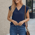 thumbnail image 6 of SOMER Women Dressy Casual Tops V Neck Cap Sleeve Blouses for Work Going Out,2026 Summer Trendy, 6 of 7