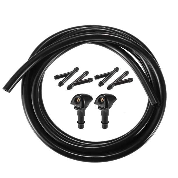 Parabrisas Limpiaparabrisas Arandela Boquilla Aerosol Chorro para Nissan - 7 Uds Negro