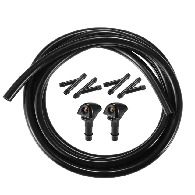 Parabrisas Limpiaparabrisas Arandela Boquilla Aerosol Chorro para Nissan - 7 Uds Negro
