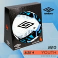 thumbnail image 2 of Umbro Neo Size 4 Soccer Ball for Kids 8-12 Years, Blue, 2 of 11