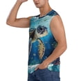 thumbnail image 3 of Fotbe Watercolor Turtle Men's Camiseta sin Mangas Estampada para Hombres, Playera Casual para Gimnasio, Entrenamiento, Playa-X-Large, 3 of 7
