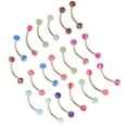 thumbnail image 4 of 20 Pcs Acrylique Forme Cône Barre Courbée Clou à Lèvres Sourcil 18G - Style 1, 18G, 4 of 8