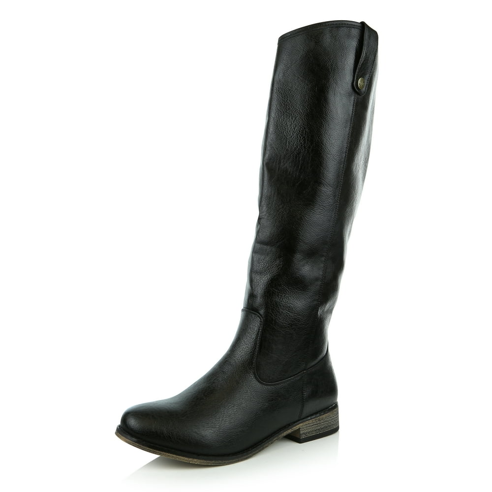 knee high boots round toe