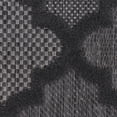 thumbnail image 6 of Nourison Easy Care Trellis Flatweave Indoor Outdoor Runner Rug 2'2" x 16' Charcoal Black, 6 of 8