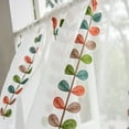 thumbnail image 6 of Vintage Floral Curtains - 59x24 Inch Hand-Embroidered Cotton Blend Cafe Curtains for Farmhouse Kitchen Windows, Bathroom Sheers with Rod Pocket, 6 of 6