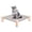 Grey Grid, variant on Pozico Black Diamond Pattern Elevated Pet Cot, Wooden Frame Breathable Mesh Hammock Bed for Small Cats & Dogs Indoor Outdoor