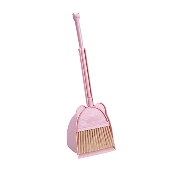 BIBABLYKE Dustpan Mini Household Cleaning Children's Small Broom Dustpan Set Learning Sweeping Tool Toddlers Broom,16x13x51cm