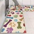 thumbnail image 2 of Kitchen Rugs Sets Of 2,Paw Prints and Bones Anti Fatigue Kitchen Mat Rugs Non Slip Washable,Decorative Kitchen Floor Mats for Kitchen,Sink,Laundry,17"X47", 2 of 5