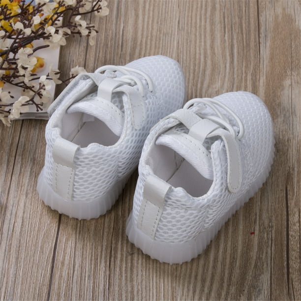 EYIIYE Fashion Soft Infant Toddler Baby Boys Girls Kids Sneakers Light Up LED Casual Sports Shoes