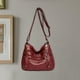 thumbnail image 5 of Bolso De Hombro De Cuero Para Mujer, Bolso De Viaje Informal Para Vacaciones, Multicapa, Rojo Sunnimix Bolso monedero, 5 of 8