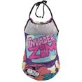 thumbnail image 2 of Invader Zim Animated Children's One-piece Swimwear Halterneck Swimsuit Summer Beach Girl's Bathing Suits Breathable Beachwear, 2 of 7