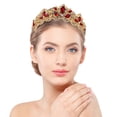 thumbnail image 2 of MasteelfCA Crown with Rhinestones Headband Crystal Hairpiece Wedding Women Hair Accessory, 2 of 7