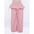 thumbnail image 5 of TSSOE Girls' Leggings Bowknot Wide-Leg Pants Outdoor Trousers Loose Bottoms School Uniforms 5-14 Years Pink 10-11, 5 of 7