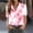 Pink, variant on Odbmxy Short Sleeve Shirts for Women Summer Collared Tops Women Tie-Dye Cardigan Loose Pink Camping Casual Button Down Tops