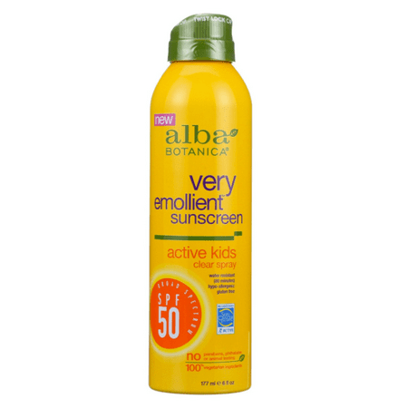 Alba Botanica Kids Very Emollient Sunscreen, SPF 45, 4 (Best Sun Protection Cream For Face)
