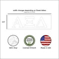 thumbnail image 2 of Pro-Graphx Alpha Xi Delta Greek Sorority Sticker Decal, 2.5 Inches Tall, White, 2 of 7