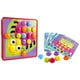thumbnail image 1 of BRIGHTFUFU 1 juego de juguete de botón de bricolaje, setas, uñas, tablero de clavijas a juego, juguete educativo preescolar (color y patrón al azar), 1 of 7