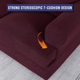 thumbnail image 2 of 2 Stretch Covers for T-Cushion Sofa (Large Chair, Wine Red), 2 of 6
