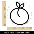 thumbnail image 2 of Peach Fruit Doodle Self-Inking Rubber Stamp Ink Stamper - Yellow Ink - Small 3/4 Inch, 2 of 7