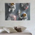 thumbnail image 3 of FANNA Astronaut Space Clock Wall Tapestry 60x40in Soft Durable Lightweight Decoration for Bedroom Living Room Dorm Indoor Outdoor Home Art 60x40in, 3 of 7