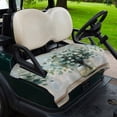 thumbnail image 2 of Golf Cart Seat Covers for 2 Seater,Spring Eucalyptus Microfiber Cart Seat Towel Blanket,Pastoral Botanical Leaf Retro Rustic Absorbent Breathable NonSlip Bench Seats Protector for Golf Course 51"x31", 2 of 9