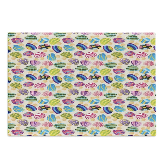 Mushroom Cutting Board, Colorful Mushroom Vibrant Display Ingredient Variety Fun Design, Decorative Tempered Glass Cutting and Serving Board, Large Size, Multicolor, by Ambesonne