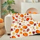 thumbnail image 5 of Manta de Calabaza de Otoño | Manta de Franela Ligera, Cálida y Suave | Decoración Otoñal de Acción de Gracias En Tonos Naranja, Amarillo y Crema | Acogedora Colcha de Picnic para Sofá Cama, para Adul, 5 of 6