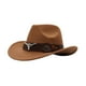 thumbnail image 4 of Sombrero de vaquero, elegante accesorio de disfraz para actuaciones, carnavales, viajes, juegos de rol. Caqui, 4 of 9