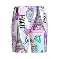 thumbnail image 5 of Easygdp Eiffel Tower and Hearts Men's Short Pajama Pants, Sleep Shorts, Household Pants, Casual Pants with Pockets - 4X-Large, 5 of 9