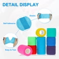 thumbnail image 3 of Uxcell Self Adhesive Bandage Wrap, Elastic Self Breathable Self Adherent Wrap Tape for Stretch Sports Wrist Ankle Orange, 3 of 6