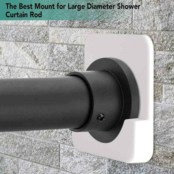 Adhesive Shower Curtain Rod Tension Holder Mount Retainer For Wall No Drilling Stick On 2 Pack Not Included Ca