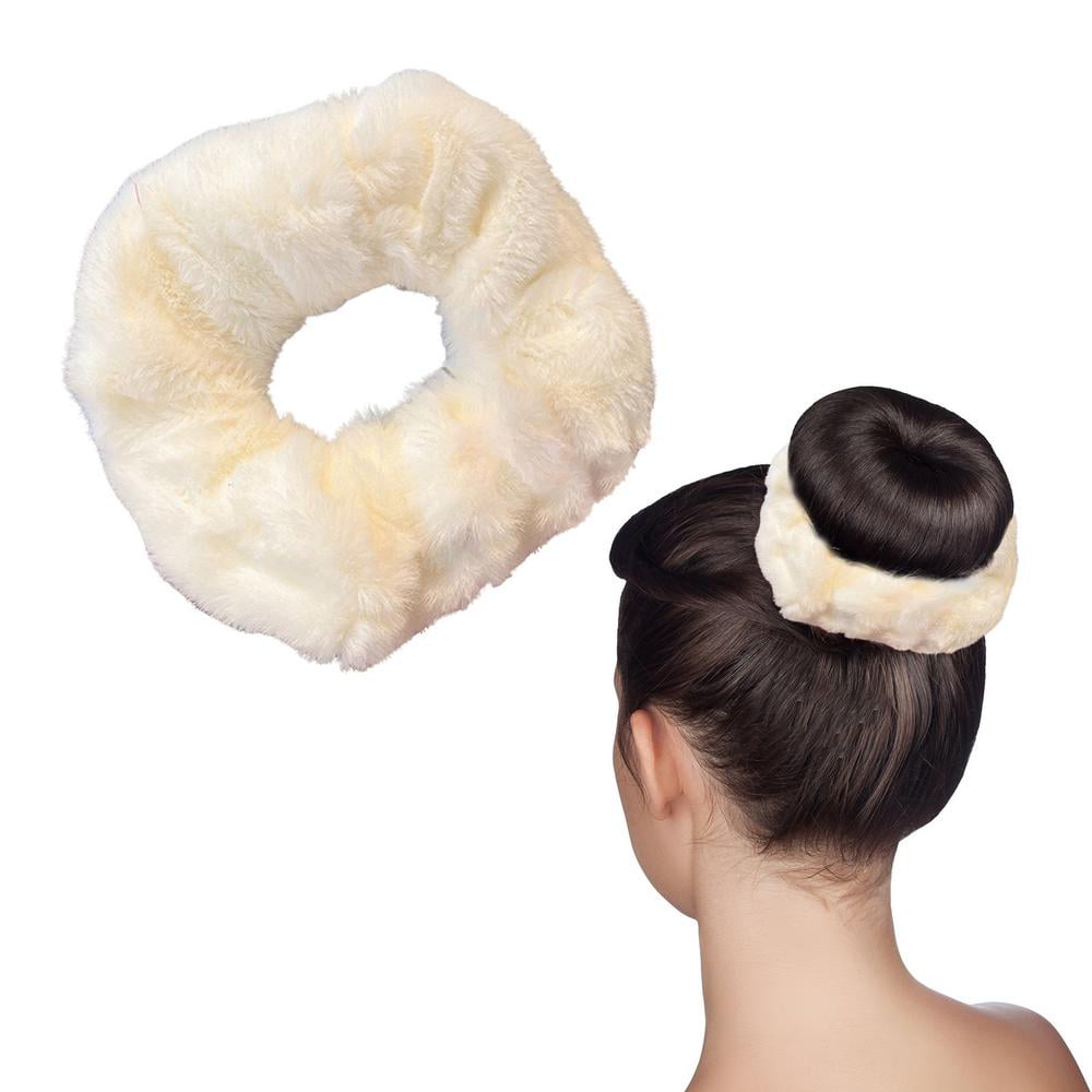 Chids Fluffy Mink Hair Furry Scrunchie Elastic Hair Ring Rope Band Clips Hairpin