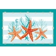 thumbnail image 2 of Reed, Tara 24x17 Gold Ornate Wood Framed with Double Matting Museum Art Print Titled - Coral Aqua II on Teal, 2 of 4