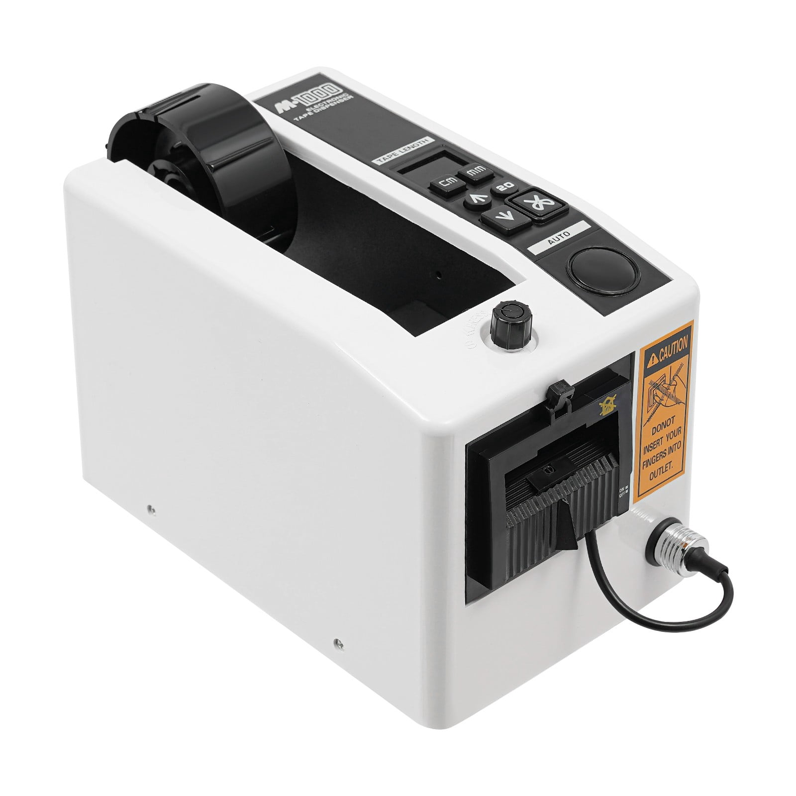 20-30W Electric Ribbon Cutting Machine, Automatic Tape Dispenser with Adjustable Length 0.79-39.33in, 110V Ribbon Cutter for Packing, Warehouse, Office, Works with Multiple Tape Rolls